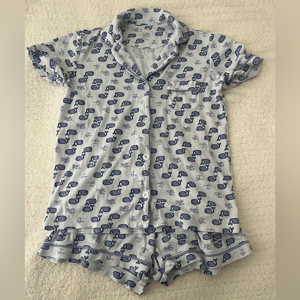 Roller rabbit moby blue polo pajamas!
